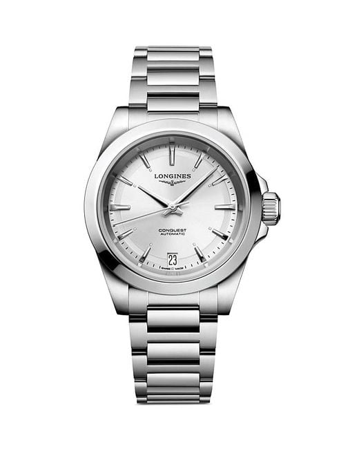Longines Gray Conquest Watch, 34Mm