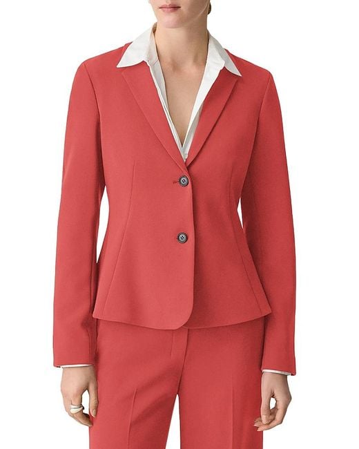 Theory Red Shaped Blazer