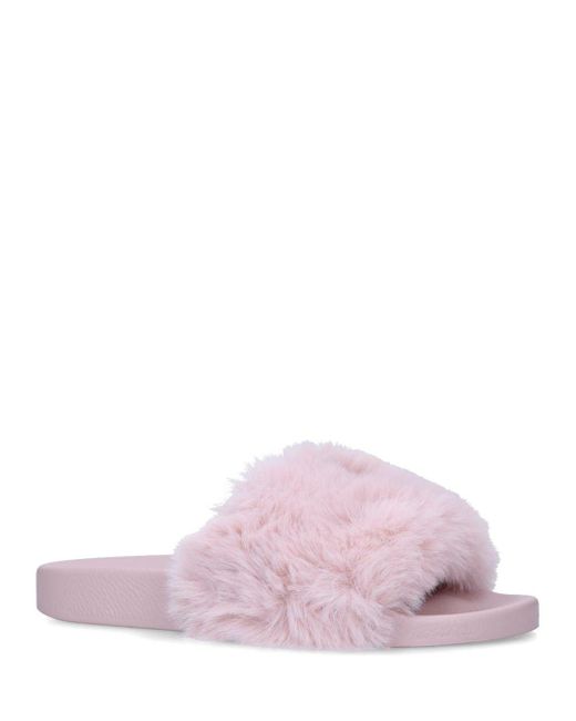 Kurt Geiger Meena Eagle Slip On Slide Sandals in Pink | Lyst