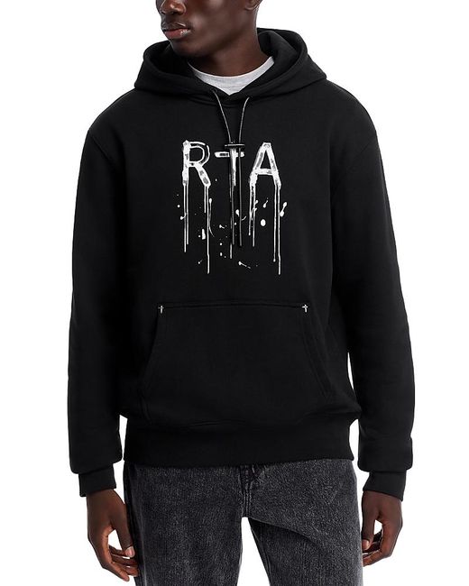 RTA Logo Graphic Hoodie in Black for Men | Lyst