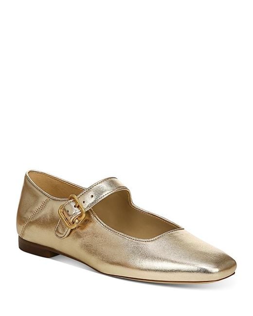 Sam Edelman Natural Michaela Buckled Flats