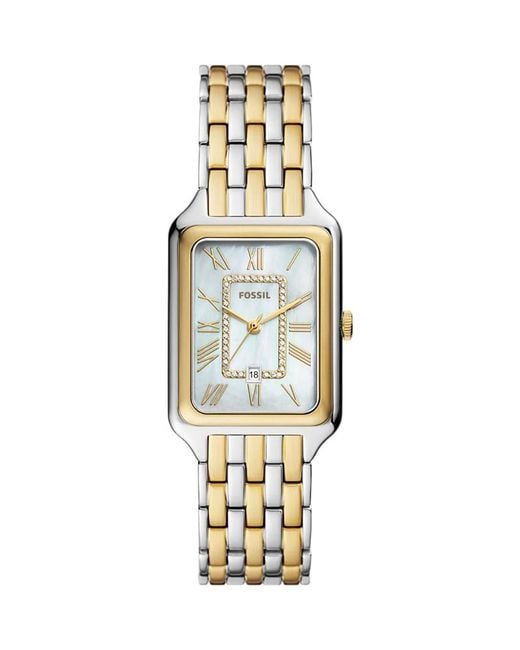 Fossil Metallic Raquel Watch, 26Mm X 32Mm