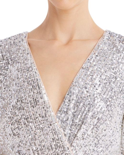 Eliza J Synthetic Sequined Faux - Wrap 