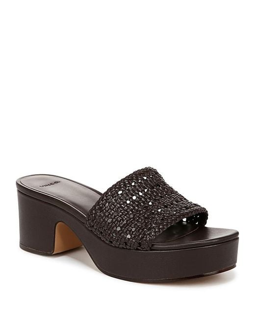 Vince Brown Margo Woven Sandals