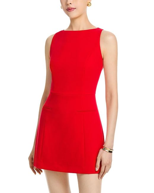 red pageant dress Deep V-neck Beaded Red Satin Prom Dresses with Pocket,Long Formal Pageant Dresses APD3184