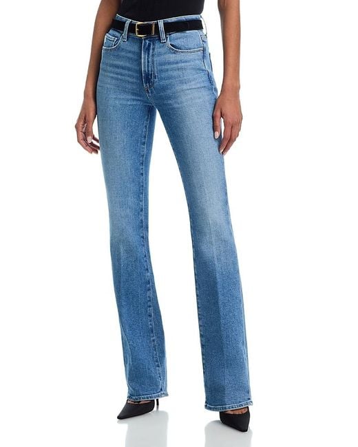 PAIGE Blue Manhattan High Rise Boot Jeans