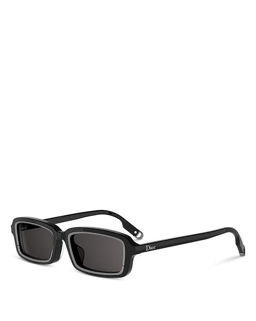 Dior Gray Symbol Rectangular Sunglasses, 54Mm