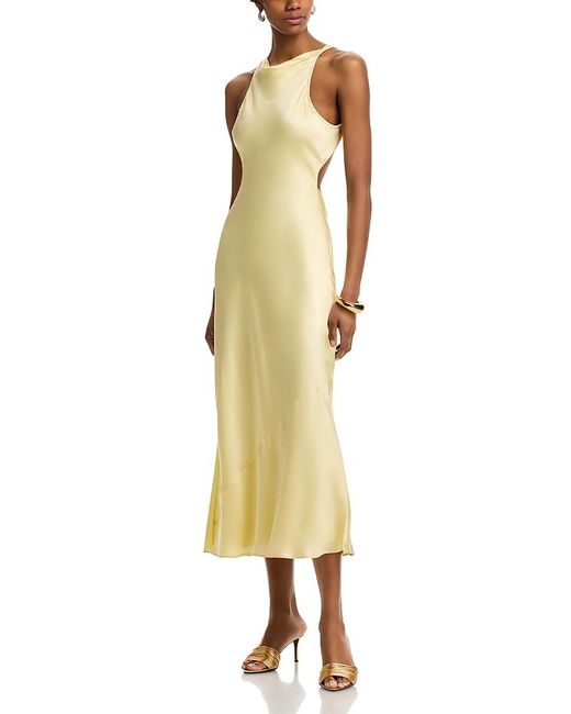 DANIELLE GUIZIO Metallic Lina Midi Dress