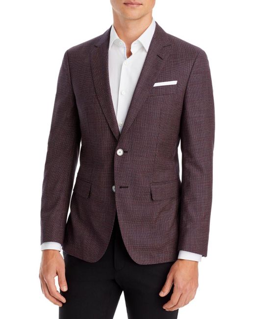 BOSS by HUGO BOSS Hutson Slim Fit Blazer in Purple for Men Lyst