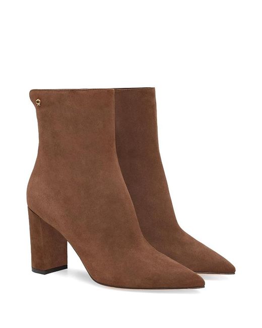 Gianvito Rossi Brown Lyell Booties
