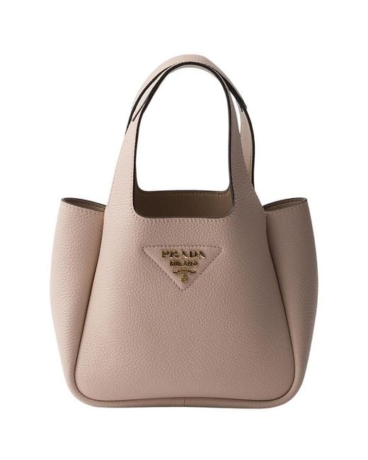 Prada Natural Mini Leather Handbag