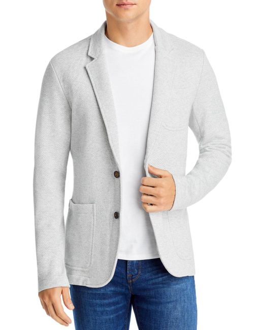 Faherty Cotton Inlet Slim Fit Knit Blazer in Heather Gray (Grey) for