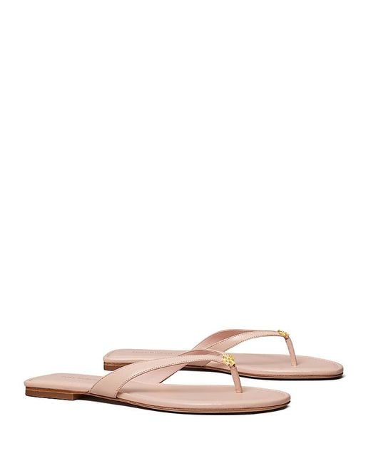 Tory Burch Pink Classic Flip Flops