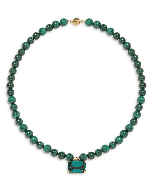 Jennifer Behr Green Sidonie Crystal Gemstone Beaded Pendant Necklace, 17.5