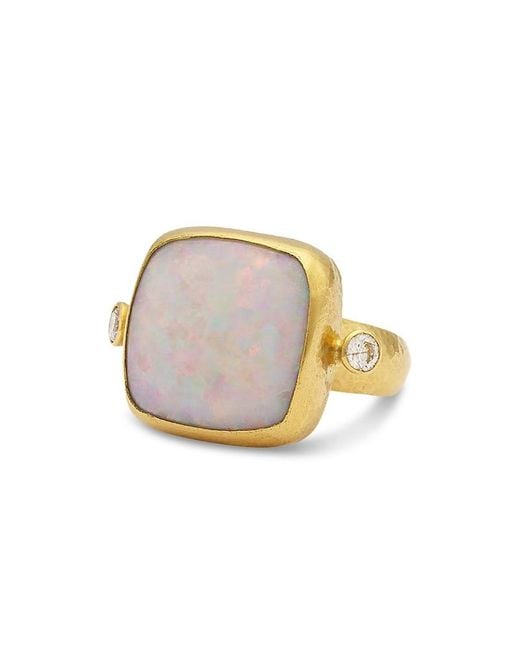 Gurhan 24K Rune Australian Opal Diamond Statement Ring Lyst UK