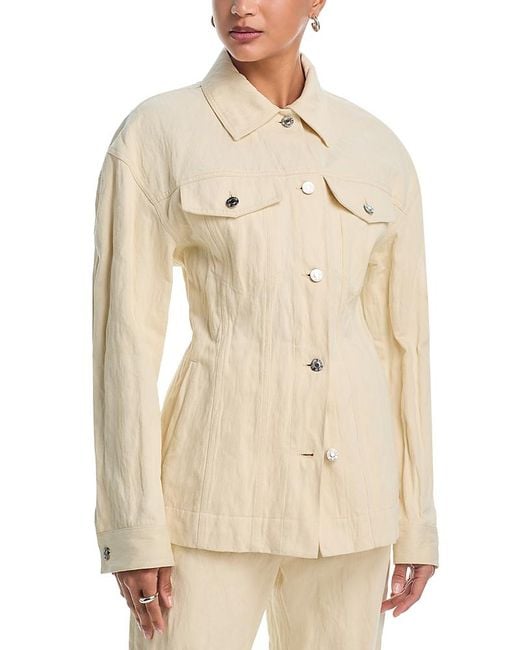 Helmut Lang Natural Crinkled Trucker Jacket
