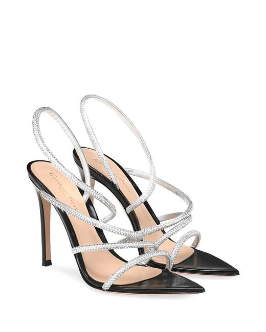 Gianvito Rossi Metallic Crystal Ettie Sandals