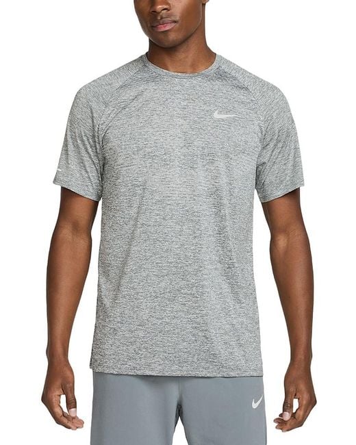 Nike Gray Stride Reflective Running Tee for men