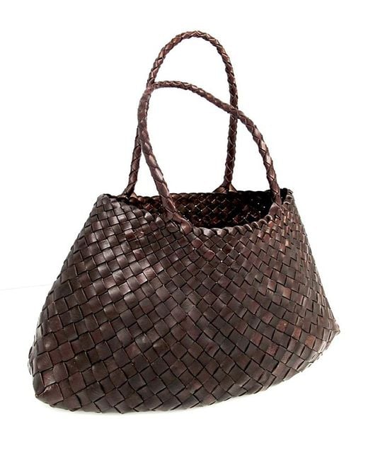 Dragon Diffusion Brown Santa Croce Big Leather Bag