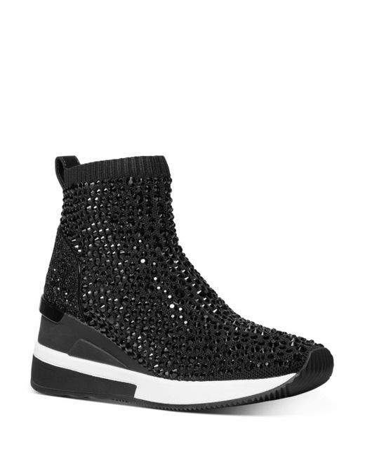 MICHAEL Michael Kors Synthetic Skyler Rhinestone Embellished Sneaker ...