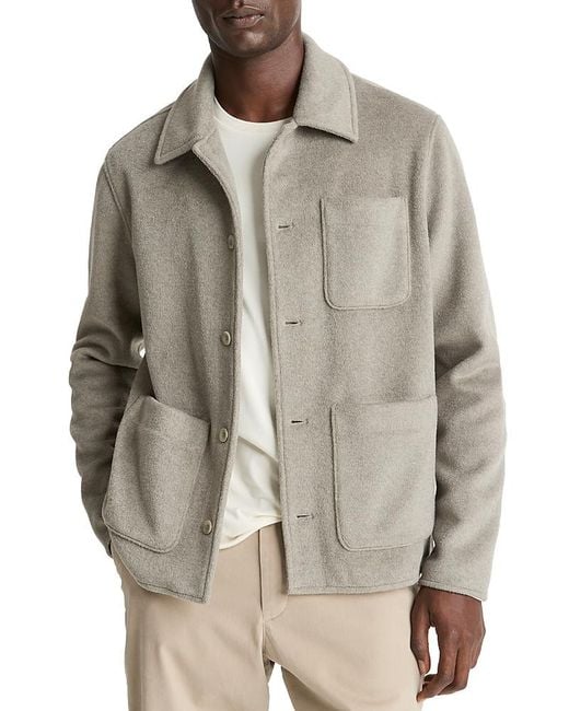 Vince Gray Double Knit Chore Jacket for men