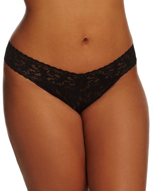 Hanky Panky Black Plus Signature Lace Original Rise Thong