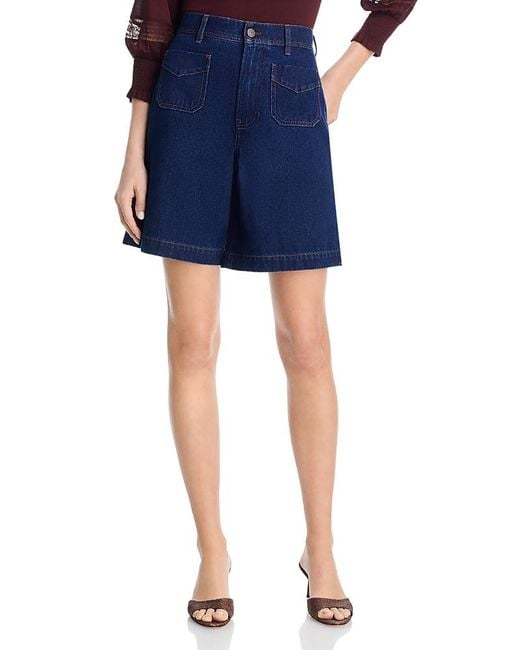 Veronica Beard Blue Carter Shorts