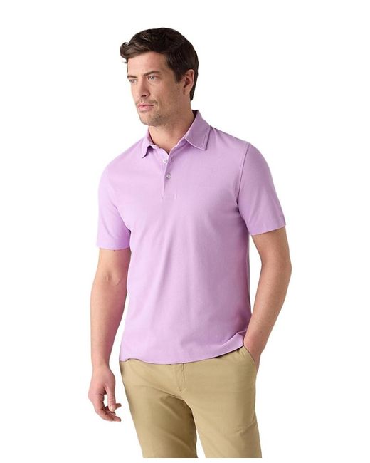 Robert Talbott Purple Walker Short Sleeve Polo for men