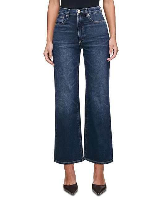 Karmine Refined Wide Leg High Rise Leather Pants Obsidian - DL1961