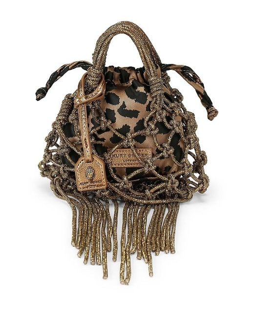 Kurt Geiger Metallic Mini Macrame Crystal Bag