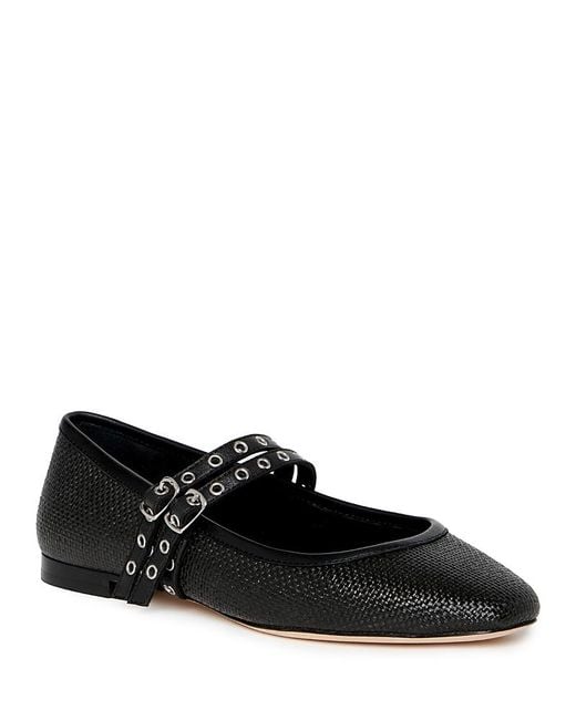 PAIGE Black Jackson Buckled Flats