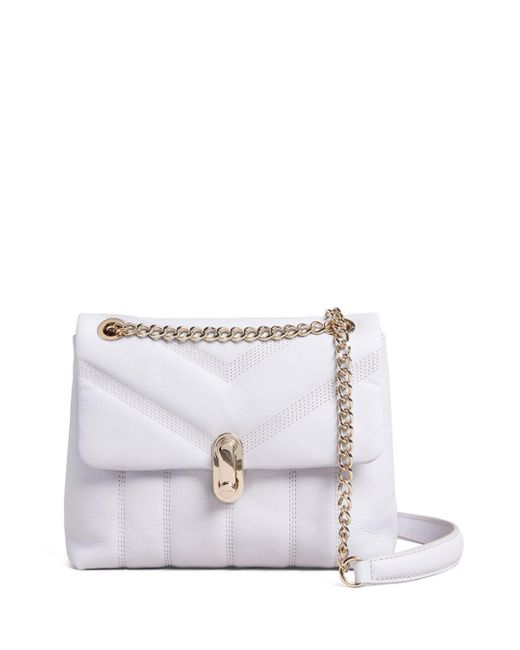 Ted Baker Ayalina Quilted Puffer Small Leather Shoulder Bag in White | Lyst
