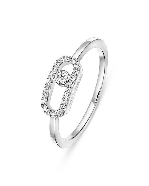 Messika White Diamond Move Uno Half Pave Ring