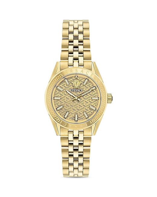 Versace Metallic V-Code Bracelet Watch, 36Mm