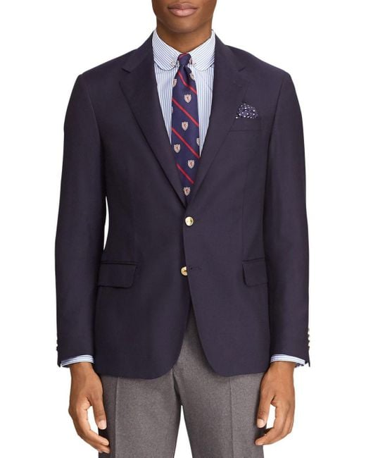 Polo Ralph Lauren Wool Sport Coat in Navy (Blue) for Men - Lyst