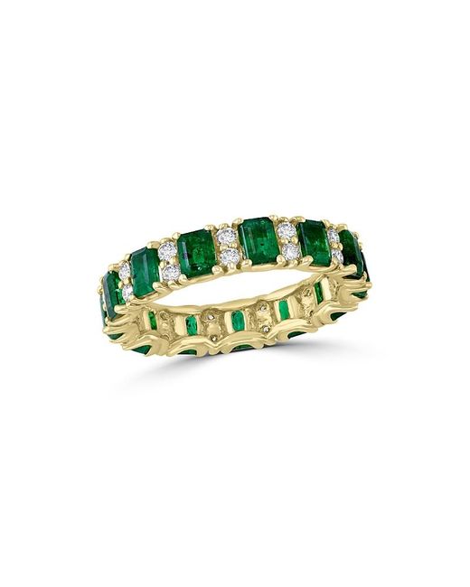 Bloomingdale's Fine Collection Green Emerald & Diamond Ring