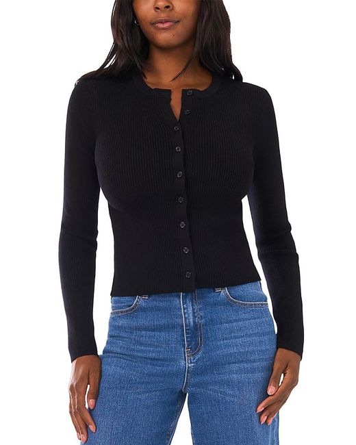 1.STATE Blue Ribbed Cardigan