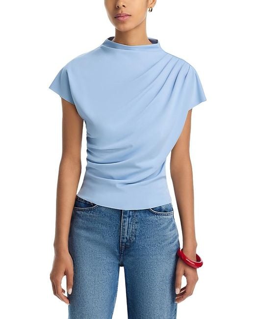 Line & Dot Blue Lennon Top
