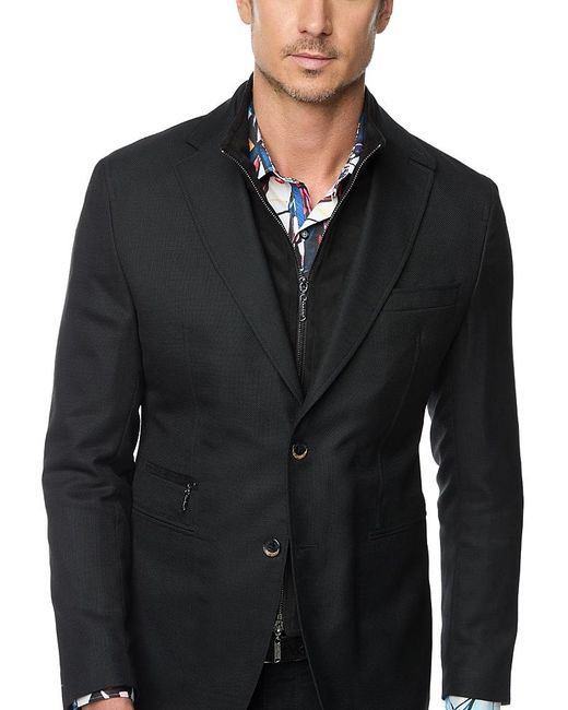 Robert Graham Black Jetset Blazer With Removable Liner for men