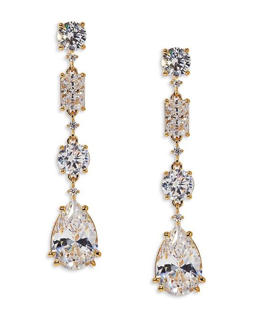 Nadri White Everleigh Cubic Zirconia Linear Drop Earrings