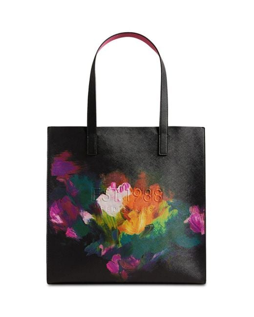 Ted Baker Pelicon Paint Brush Printed Large Icon Tote in Black Lyst