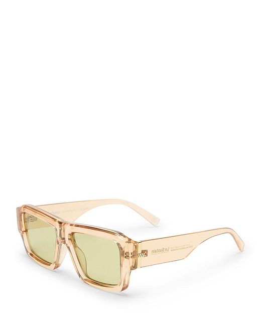 Le Specs Natural Polygraph Rectangular Sunglasses, 55Mm
