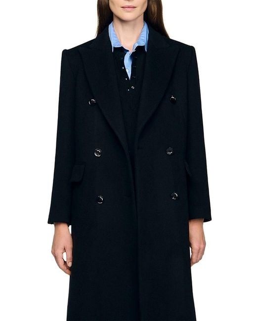 Sandro Blue Marvin Peacoat