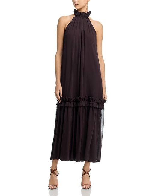 aqua black maxi dress Fault Line Maxi Dress