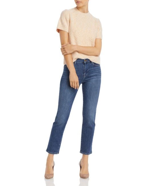 frame le high ankle straight leg jeans