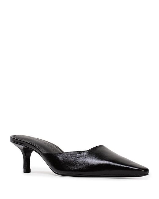 Black Suede Studio Black Pointed Pumps