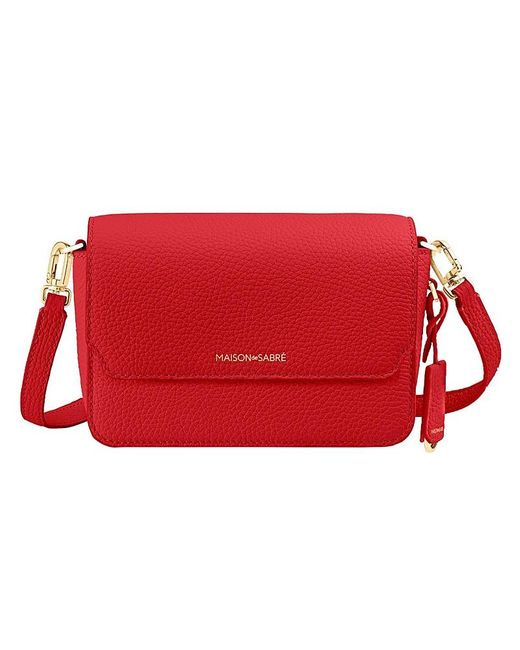 Maison De Sabre Red Leather Flap Bag