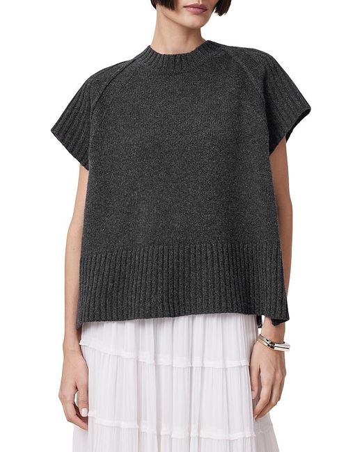 AllSaints Black Anthe Tank Wool Sweater