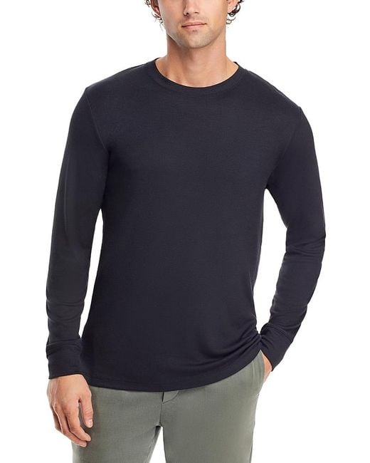 Theory Blue Essential Tee Long Sleeve for men