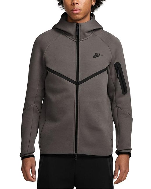 Nike Men's Gray Tech Fleece Hoodie